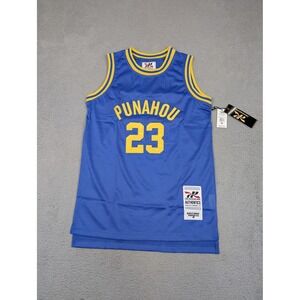 Headgear‎ Classics Obama Punahou Jersey Mens Medium Blue Basketball 23 Royal New